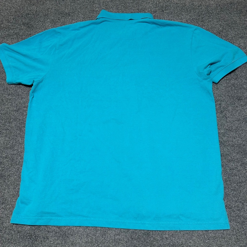 Disney Parks Mickey Mouse Embroidered Pique Polo Shirt Turquoise Blue Mens XL - Picture 7 of 7